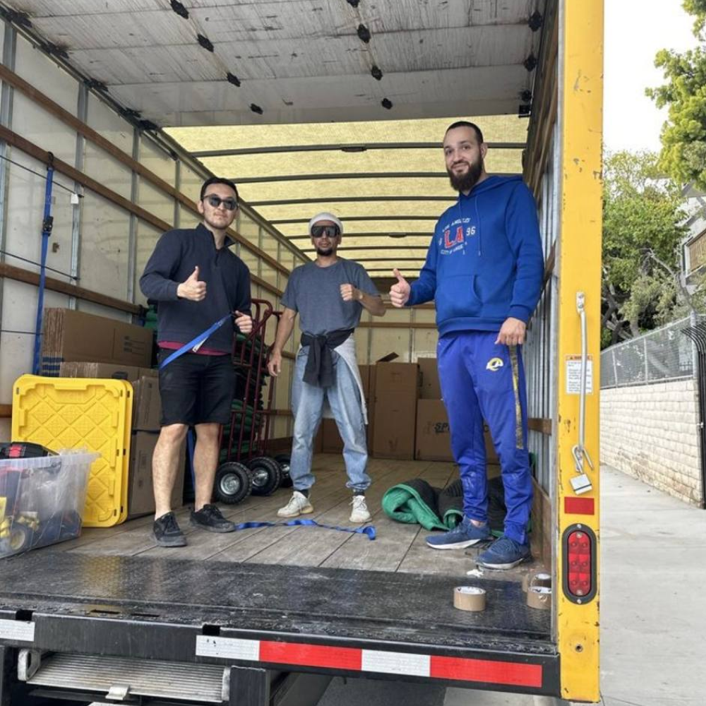 Eagle Star Moving employees packing customers' belongings for a safe move in Los Angeles.