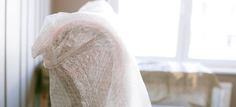Bubble wrapped chair.