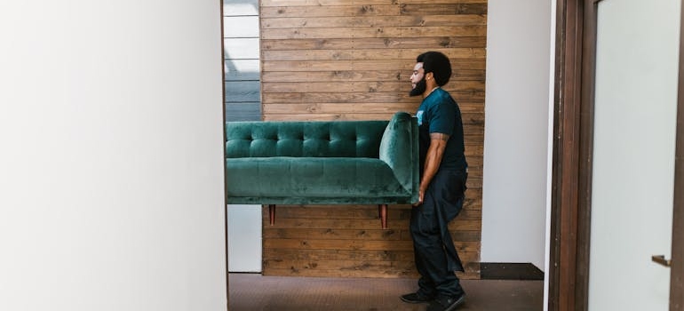Our furniture movers Los Angeles trusts moving a couch.