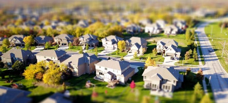 High Angle Shot of Suburban Neighborhood