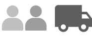 men and truck icon