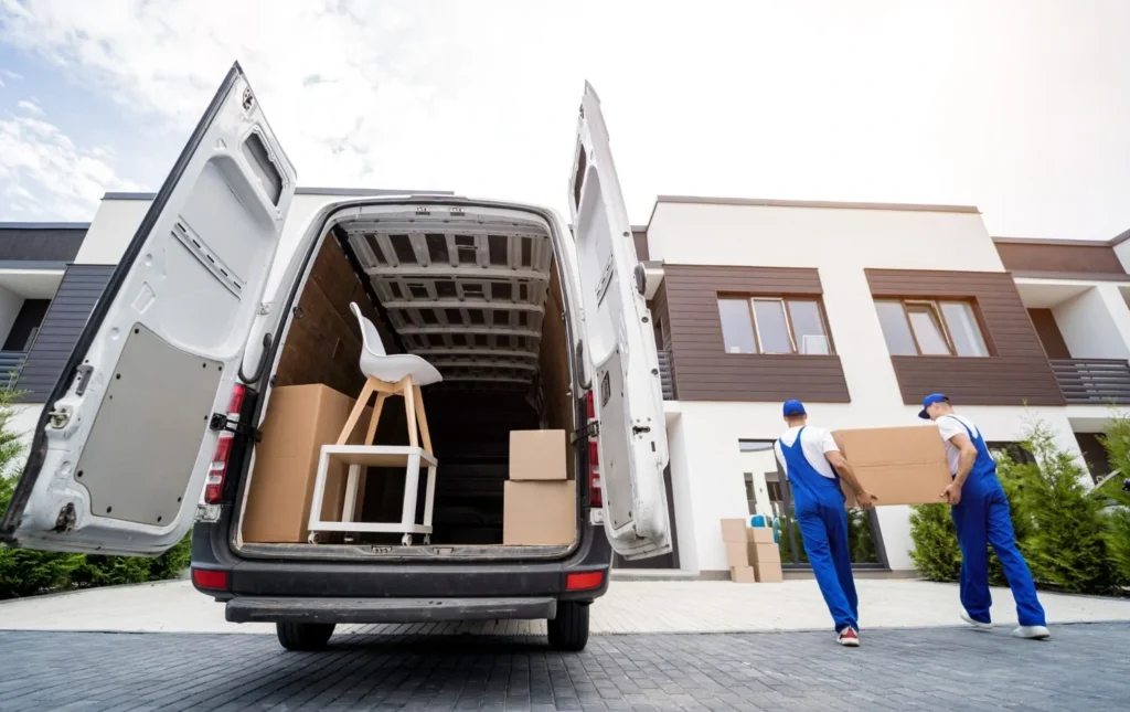 Professional home movers packing and loading a truck in Los Angeles