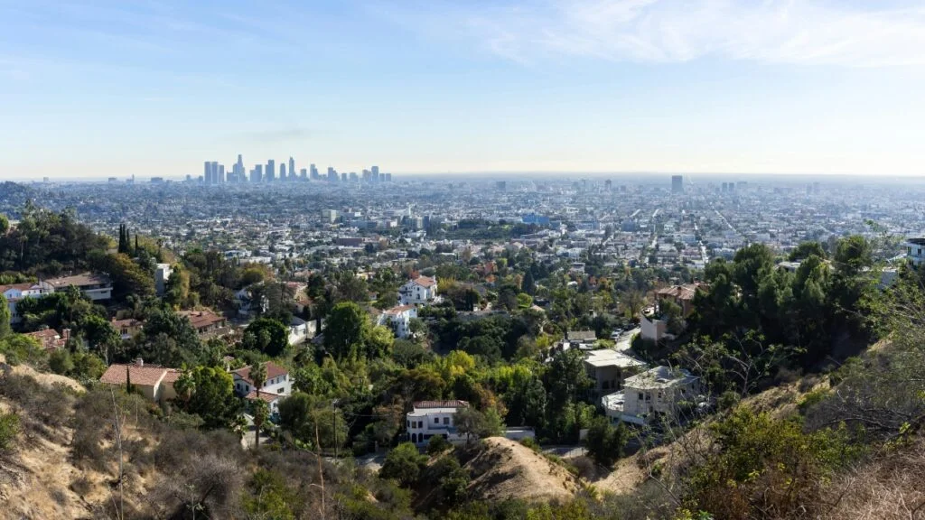 panorama view of Los Angeles