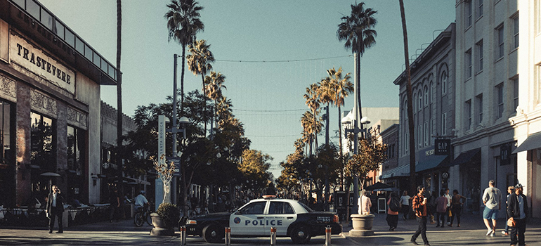 police car in California
