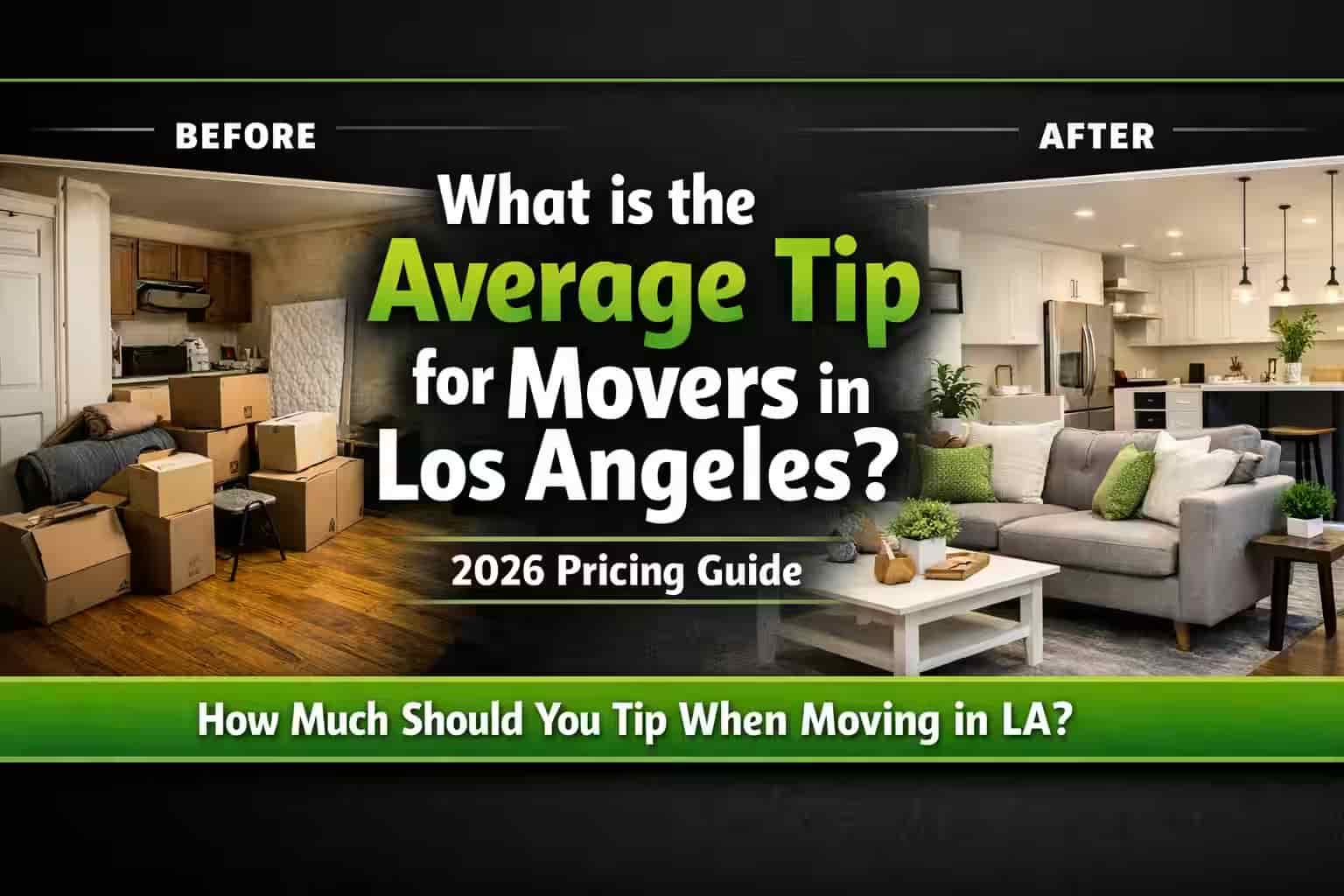 What is the average tip for movers in Los Angeles-2026 Pricing Guide